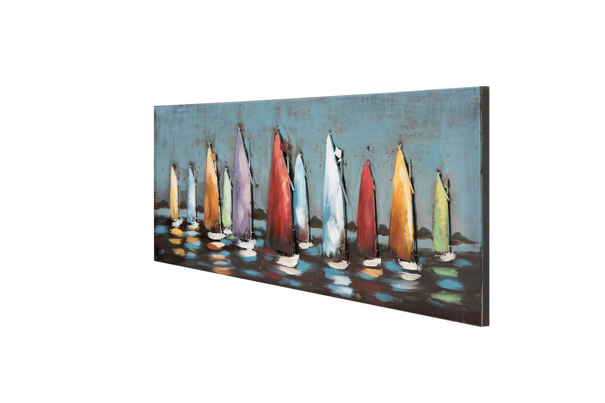 SLIKA METALNA     90/30 cm       - ljubičasta/žuta, Trend, metal (90/30cm) - Monee