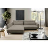 ECKSOFA in Bouclé Beige  - Beige/Schwarz, Design, Textil/Metall (204/273cm) - MID.YOU