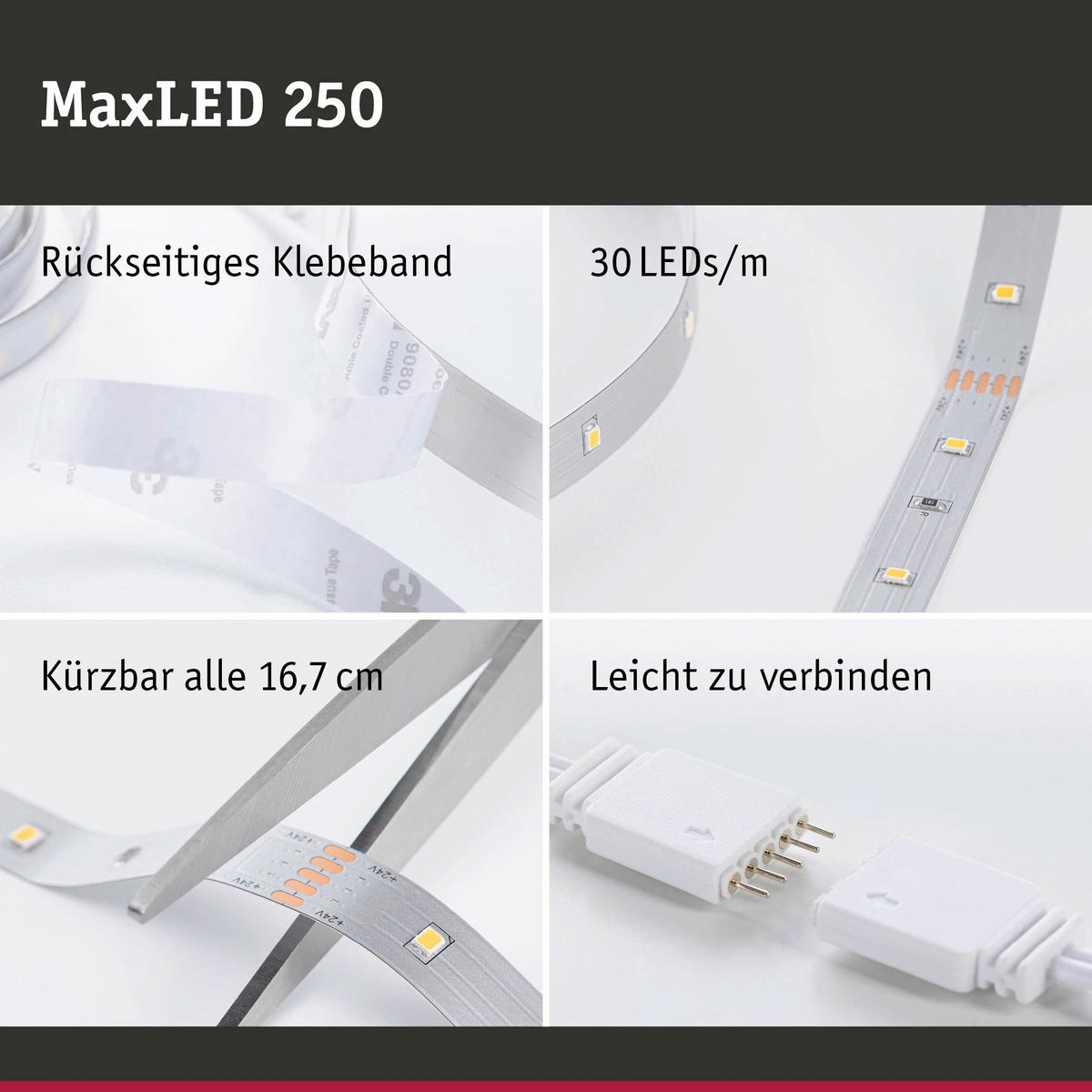 LED-STRIP 300 cm  Led-Strip  - Silberfarben, Basics, Kunststoff (300cm)