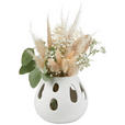 VASE 12.5 cm  - Weiß, Natur, Keramik (15/12,5cm) - Ambia Home