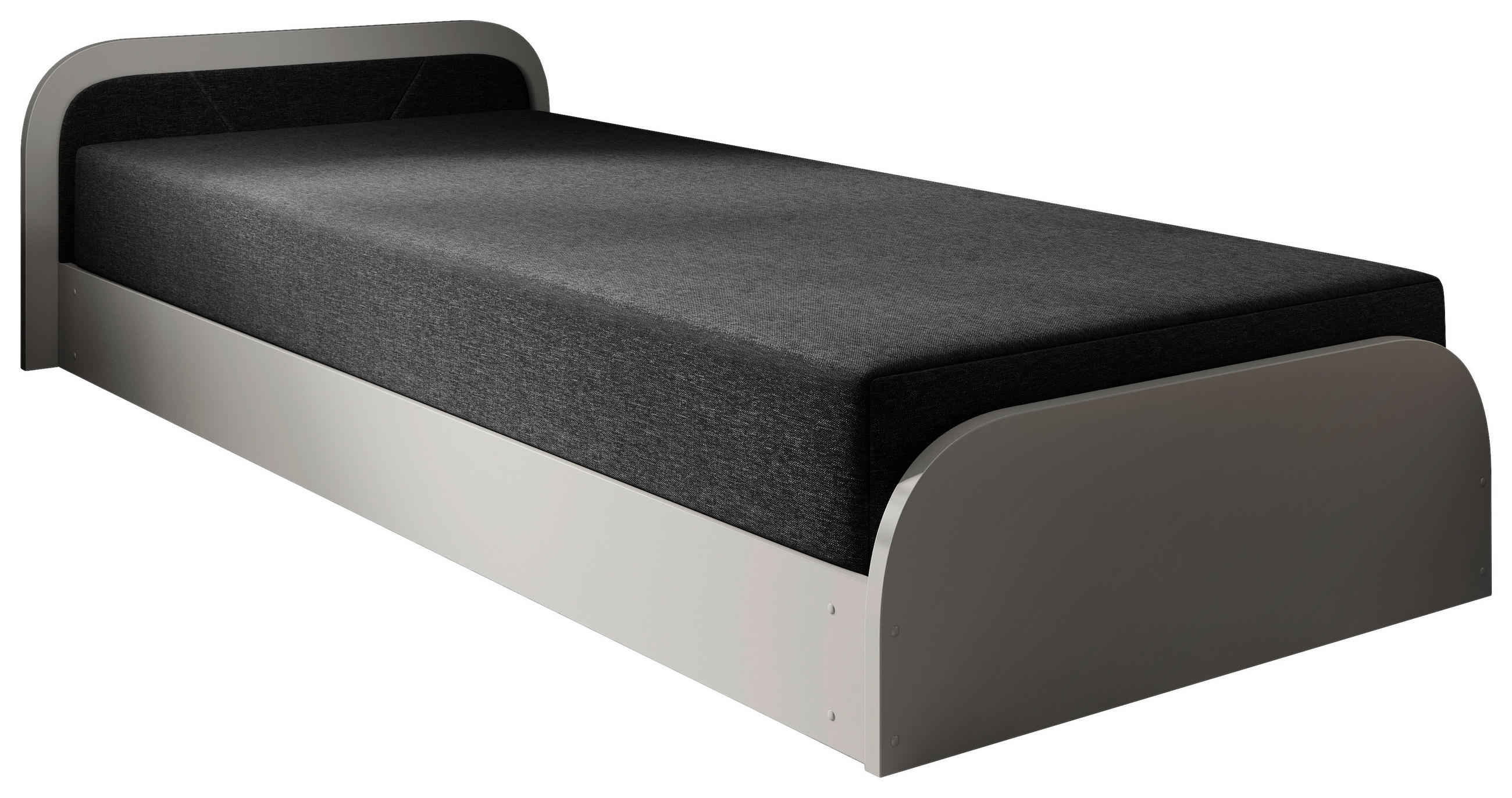BETT 80/190 cm  in Graphitfarben  - Hellgrau/Schwarz, MODERN, Holz/Kunststoff (80/190cm) - MID.YOU