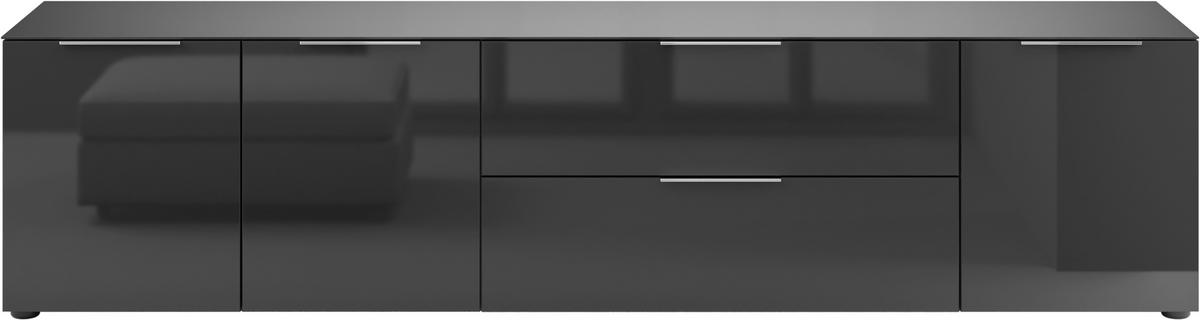 LOWBOARD Style  in 225/53,9/40 cm  - Chromfarben/Anthrazit, Basics, Glas/Holzwerkstoff (225/53,9/40cm)