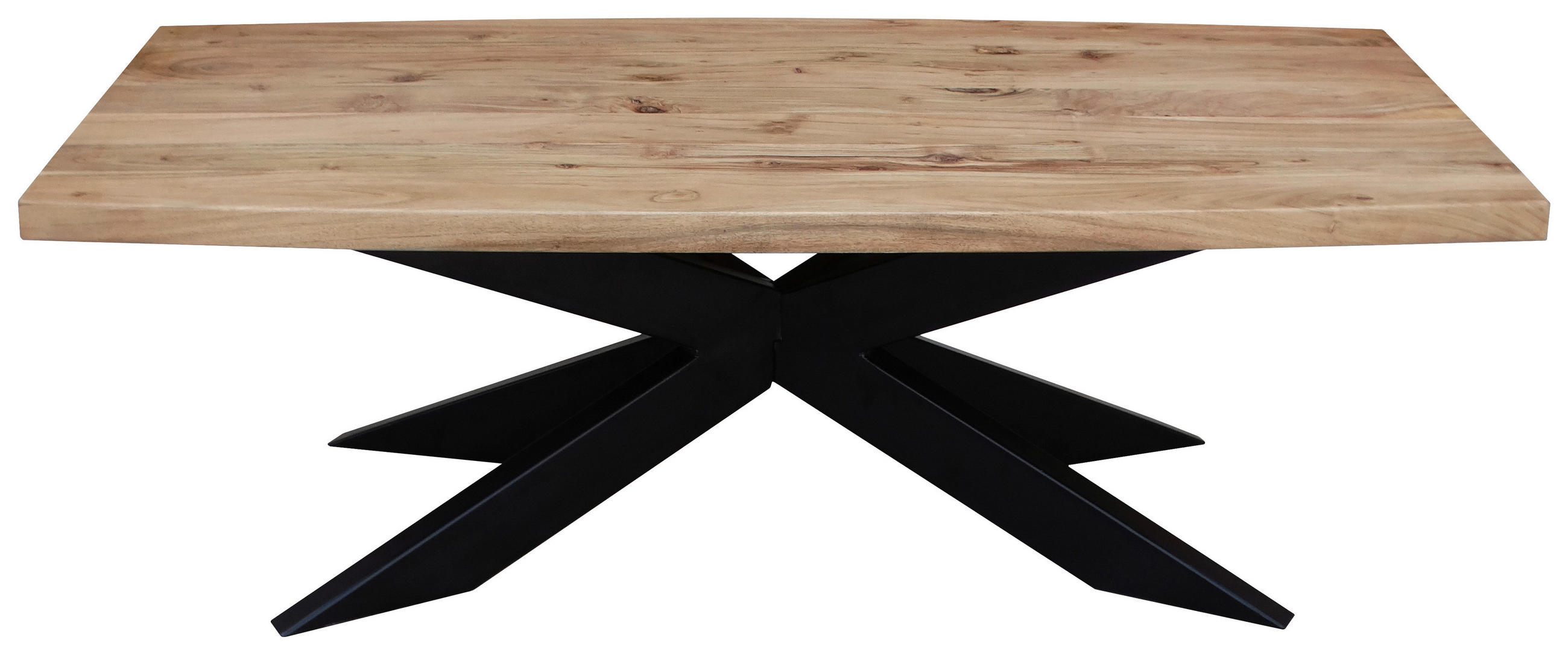 KONFERENČNÍ STOLEK, černá, barvy akácie, dřevo, kov, 130/70/45 cm - černá/barvy akácie, Design, kov/dřevo (130/70/45cm) - Novel