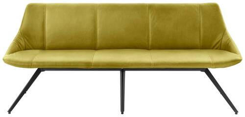 SITZBANK 195/88/62 cm Echtleder Limette, Anthrazit Metall  - Anthrazit/Limette, Design, Leder/Metall (195/88/62cm) - Bert Plantagie