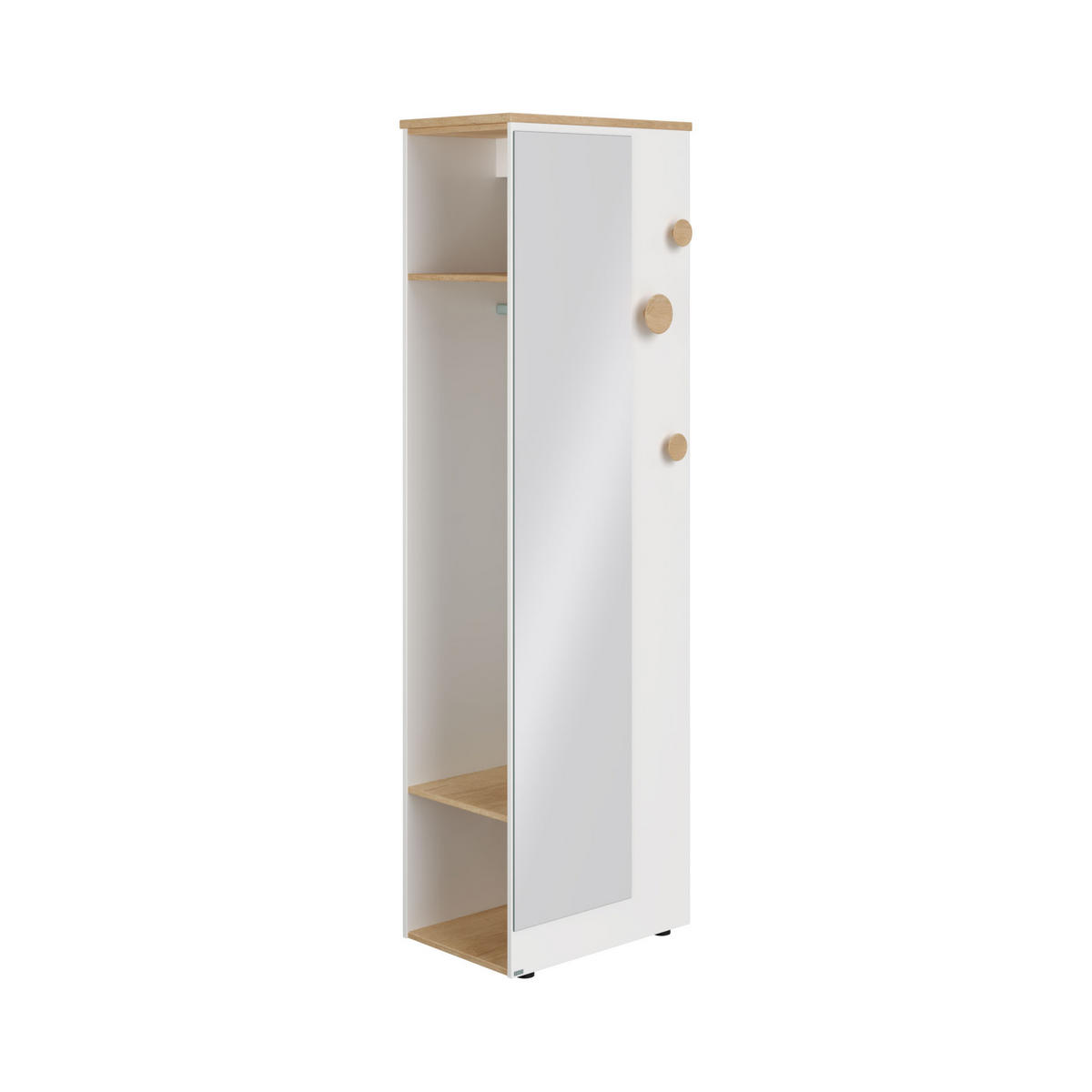 GARDEROBE  in 64,2/206/40,2 cm  - Weiss/Eichefarben, Konventionell, Holz/Holzwerkstoff (64,2/206/40,2cm) - Paidi
