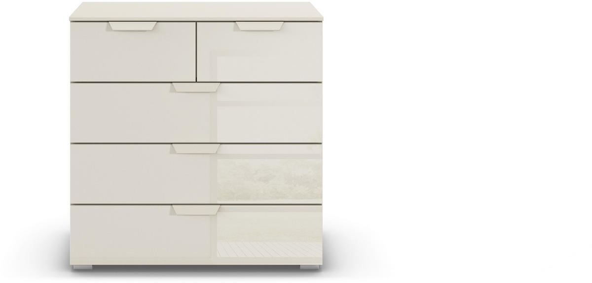 KOMMODE  in 80/81/42 cm  - Champagner, Design, Glas/Holzwerkstoff (80/81/42cm) - Carryhome