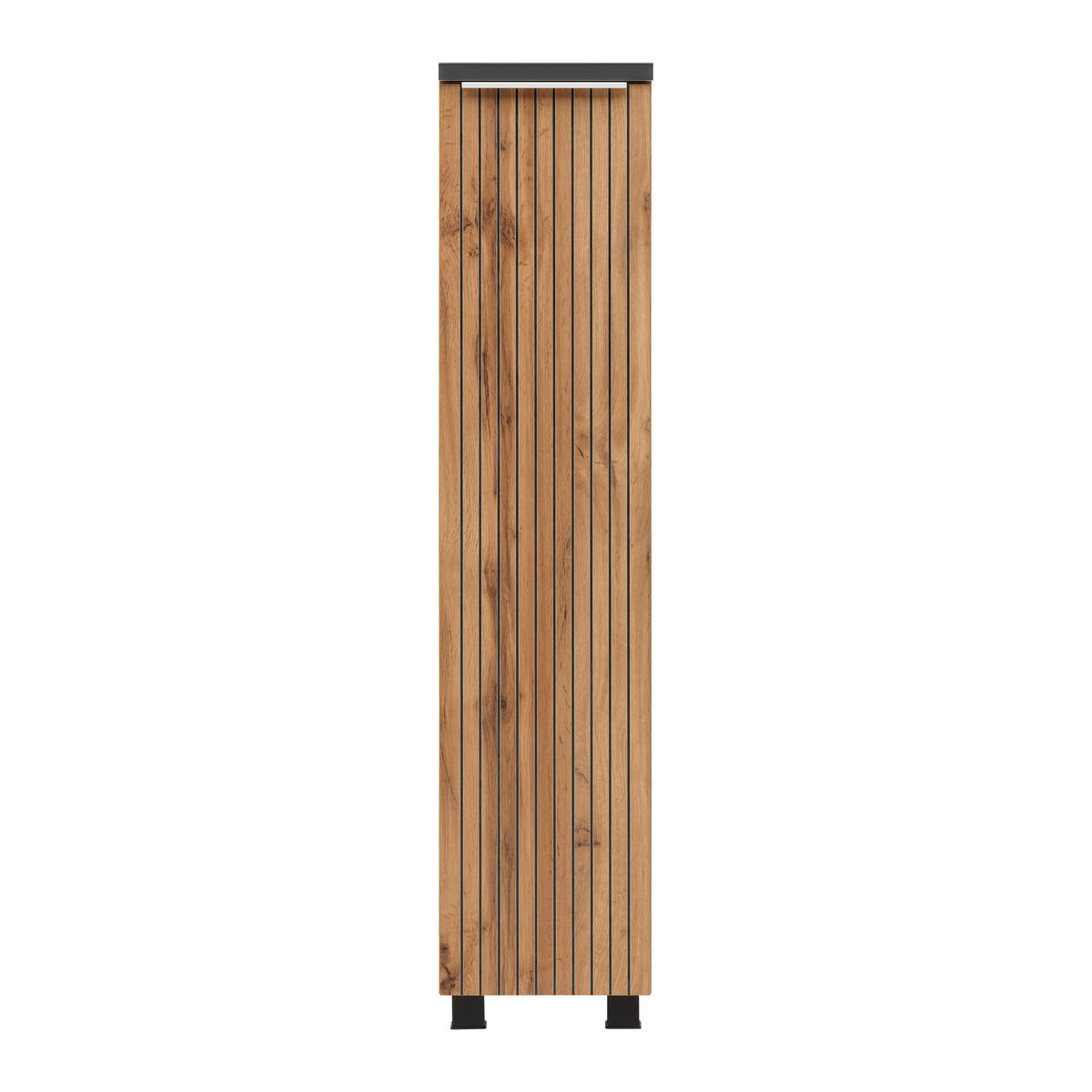 Midischrank Jakarta 30/130/35 cm  - Eiche Wotan/Schwarz, MODERN, Holzwerkstoff/Kunststoff (30/130/35cm) - Held