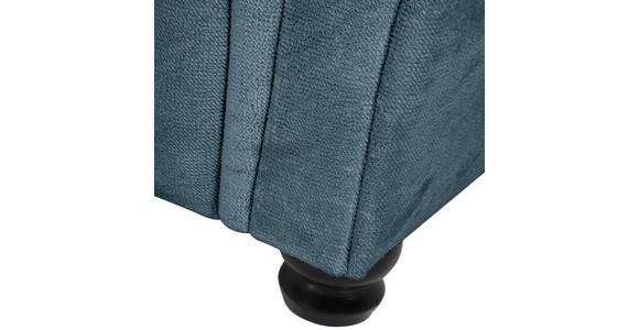 ECKSOFA  in Plüsch Petrol  190/288 cm  - Dunkelbraun/Petrol, KONVENTIONELL, Holz/Textil (190/288cm) - Carryhome