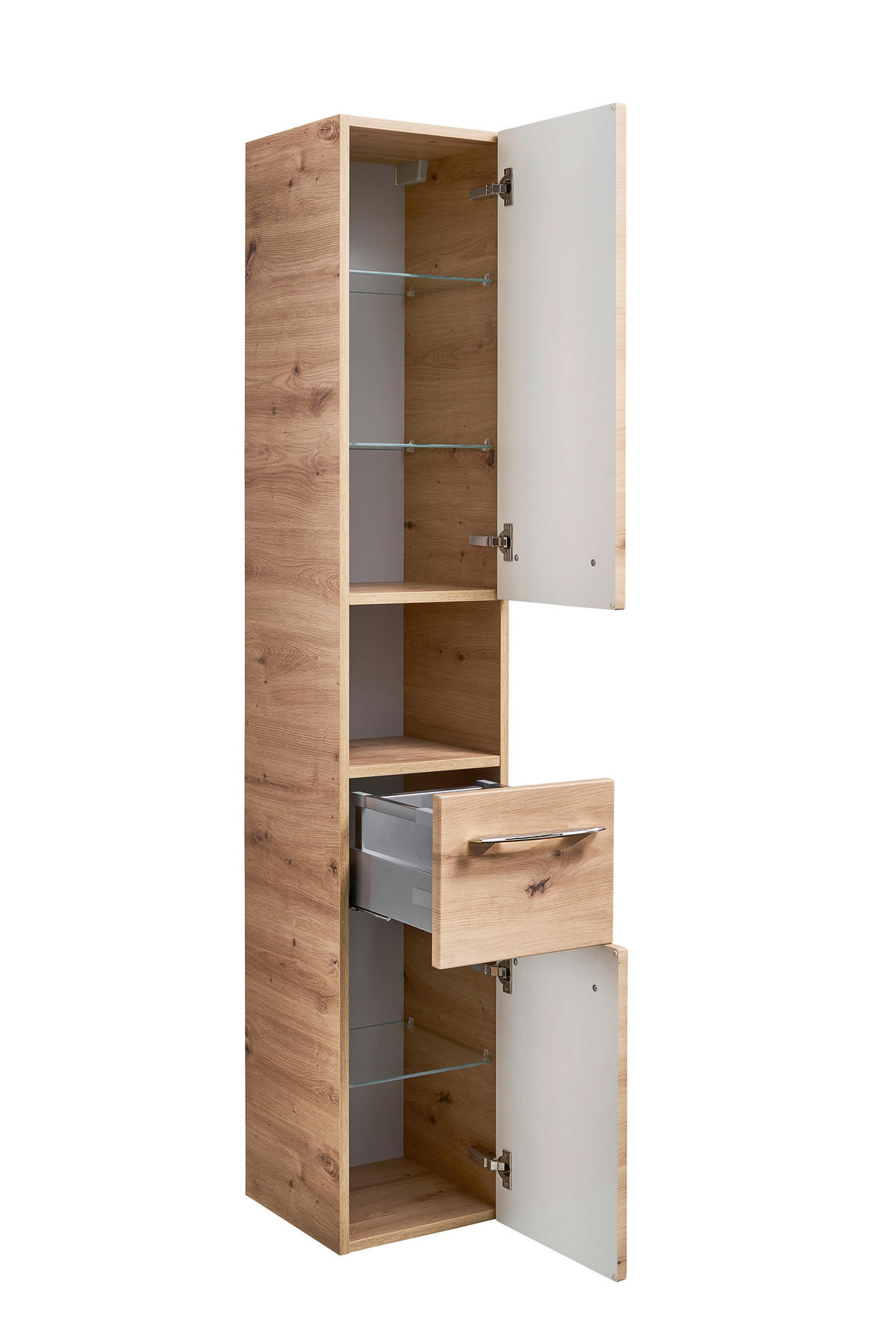HOCHSCHRANK 30/168/33 cm  - Eichefarben, LIFESTYLE, Holzwerkstoff (30/168/33cm) - Sadena