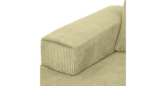 ECKSOFA in Cord Hellgrün  170/285 cm  - Schwarz/Hellgrün, KONVENTIONELL, Textil/Metall (170/285cm) - Carryhome