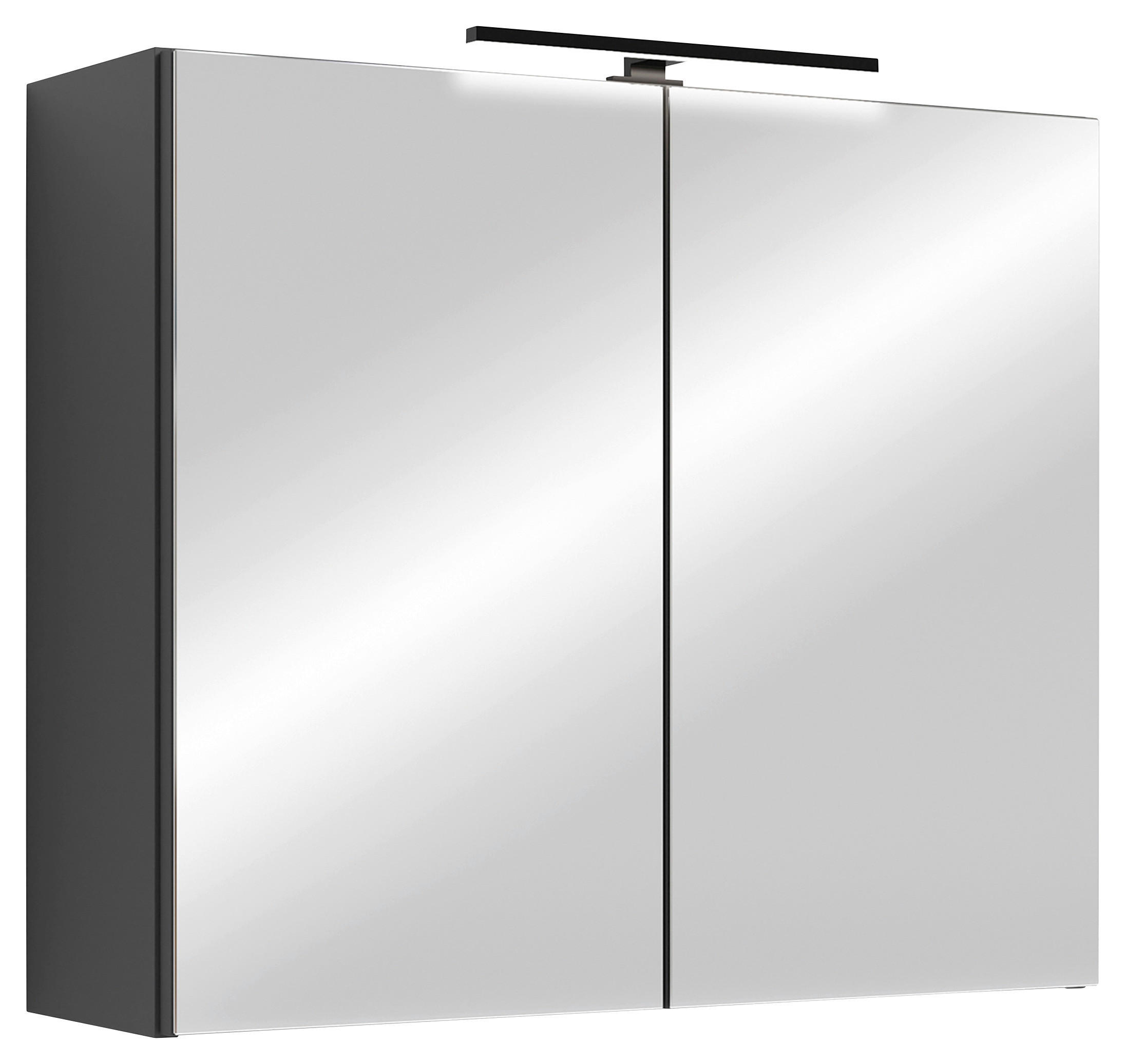 SPIEGELSCHRANK 70/60/20 cm  - Anthrazit, MODERN, Glas/Holzwerkstoff (70/60/20cm) - MID.YOU