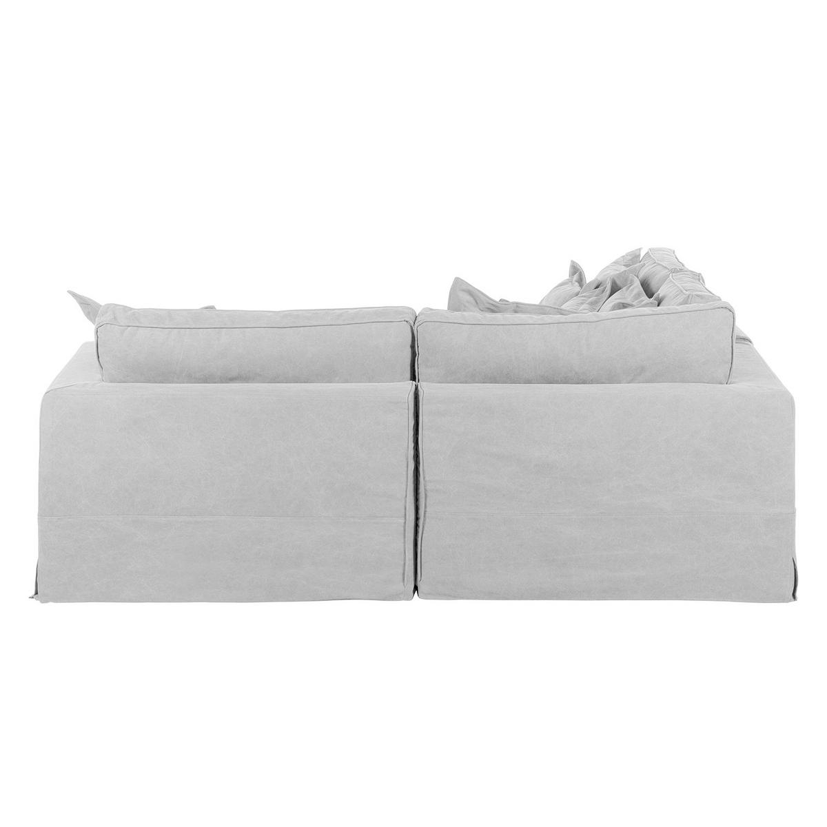 ECKSOFA Webstoff Hellgrau  - Hellgrau/Schwarz, Design, Kunststoff/Textil (238/222cm) - P & B
