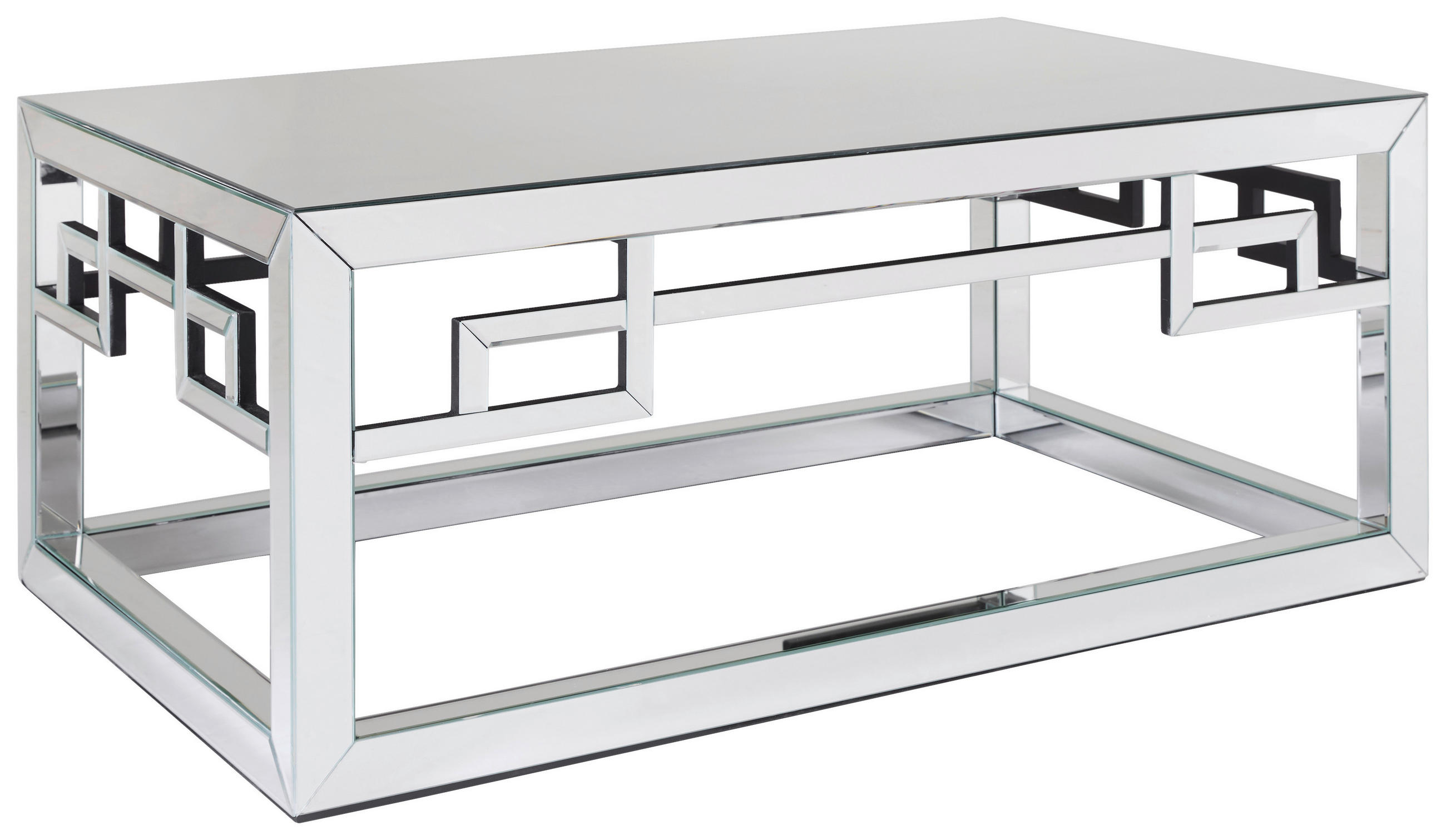 COUCHTISCH Spiegelglas rechteckig Klar  - Klar, Design, Glas/Holzwerkstoff (121/49/73.5cm) - MID.YOU