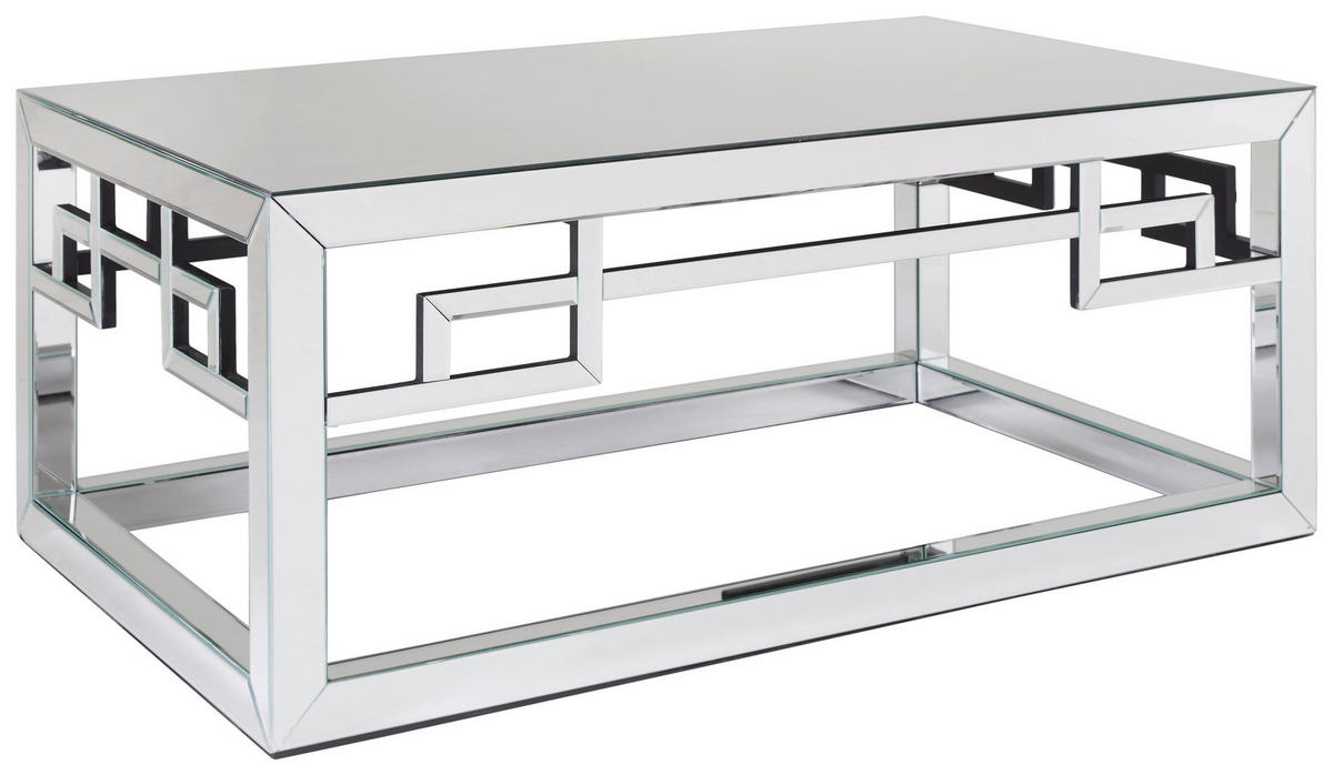 COUCHTISCH Spiegelglas rechteckig Klar  - Klar, Design, Glas/Holzwerkstoff (121/49/73.5cm) - MID.YOU