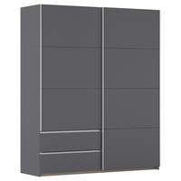 SCHWEBETÜRENSCHRANK in Grau  - Alufarben/Grau, Modern, Holzwerkstoff (175/210/59cm) - Rauch Möbel