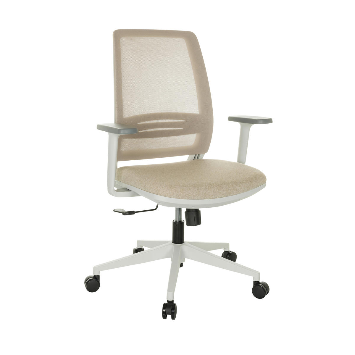 VRTLJIVI STOL tekstil bež  - siva/bela, Basics, umetna masa/tekstil (68/98,5-108,5/56cm) - MID.YOU