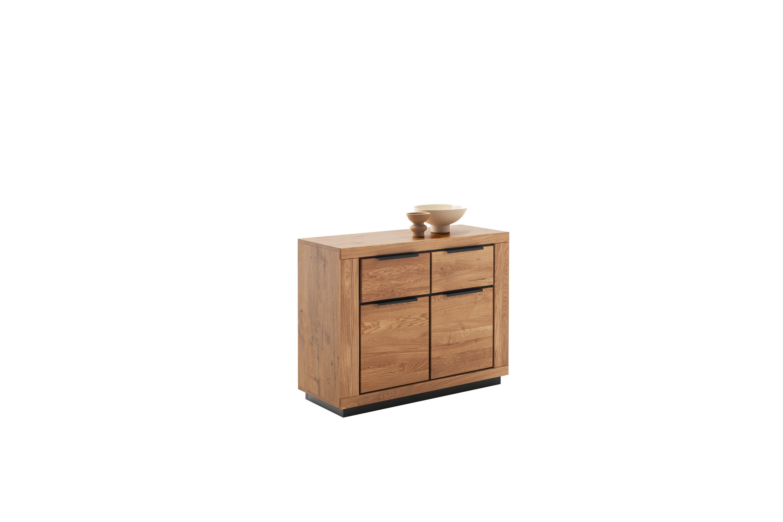 KOMMODE  in 102/80/40 cm  - Wildeiche/Schwarz, Design, Holz/Holzwerkstoff (102/80/40cm) - MID.YOU
