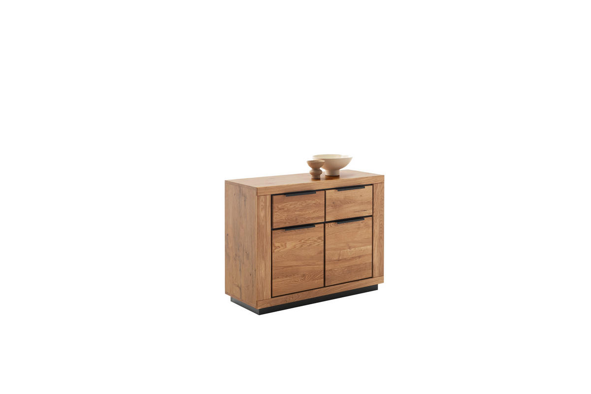 KOMMODE  in 102/80/40 cm  - Wildeiche/Schwarz, Design, Holz/Holzwerkstoff (102/80/40cm) - MID.YOU