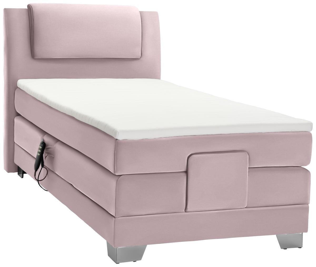 BOXSPRINGBETT 100/200 cm  in Rosa  - Silberfarben/Rosa, KONVENTIONELL, Kunststoff/Textil (100/200cm) - Esposa