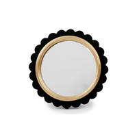 DEKORAČNÍ ZRCADLO  - černá/barvy zlata, Basics, dřevo/sklo (19.9/19.9/2.2cm)