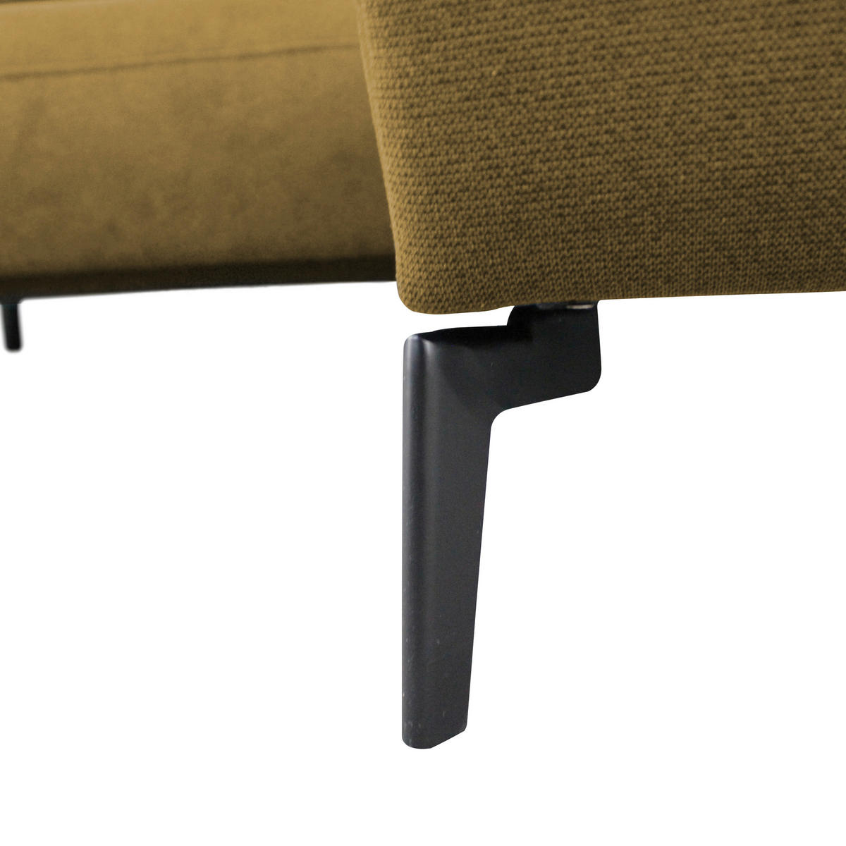ECKSOFA Gelb Flachgewebe  - Gelb/Schwarz, Design, Textil/Metall (240/163cm) - MID.YOU
