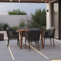 GARTENGARNITUR  - Akaziefarben/Grau, Basics, Holz/Kunststoff (180/90/76cm) - Gardenson