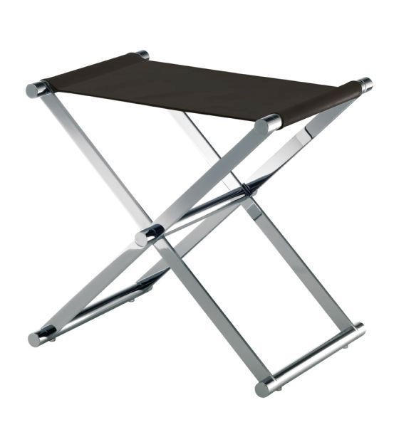 BADHOCKER - Chromfarben/Schwarz, Basics, Kunststoff/Textil (34,5/45/45cm) - Joop!