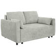 SCHLAFSOFA Chenille Silberfarben  - Silberfarben/Schwarz, KONVENTIONELL, Kunststoff/Textil (161/90/108cm) - Carryhome