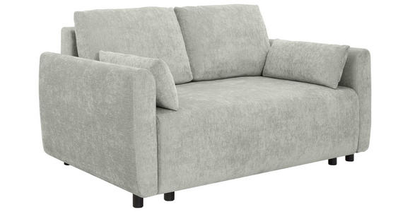 SCHLAFSOFA Chenille Silberfarben  - Silberfarben/Schwarz, KONVENTIONELL, Kunststoff/Textil (161/90/108cm) - Carryhome