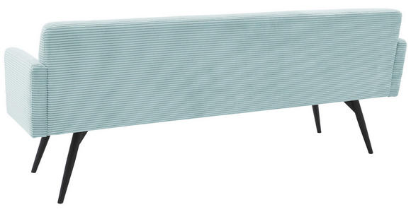 SITZBANK 216/86/68 cm Cord Hellblau Metall  - Schwarz/Hellblau, Design, Textil/Metall (216/86/68cm) - Dieter Knoll