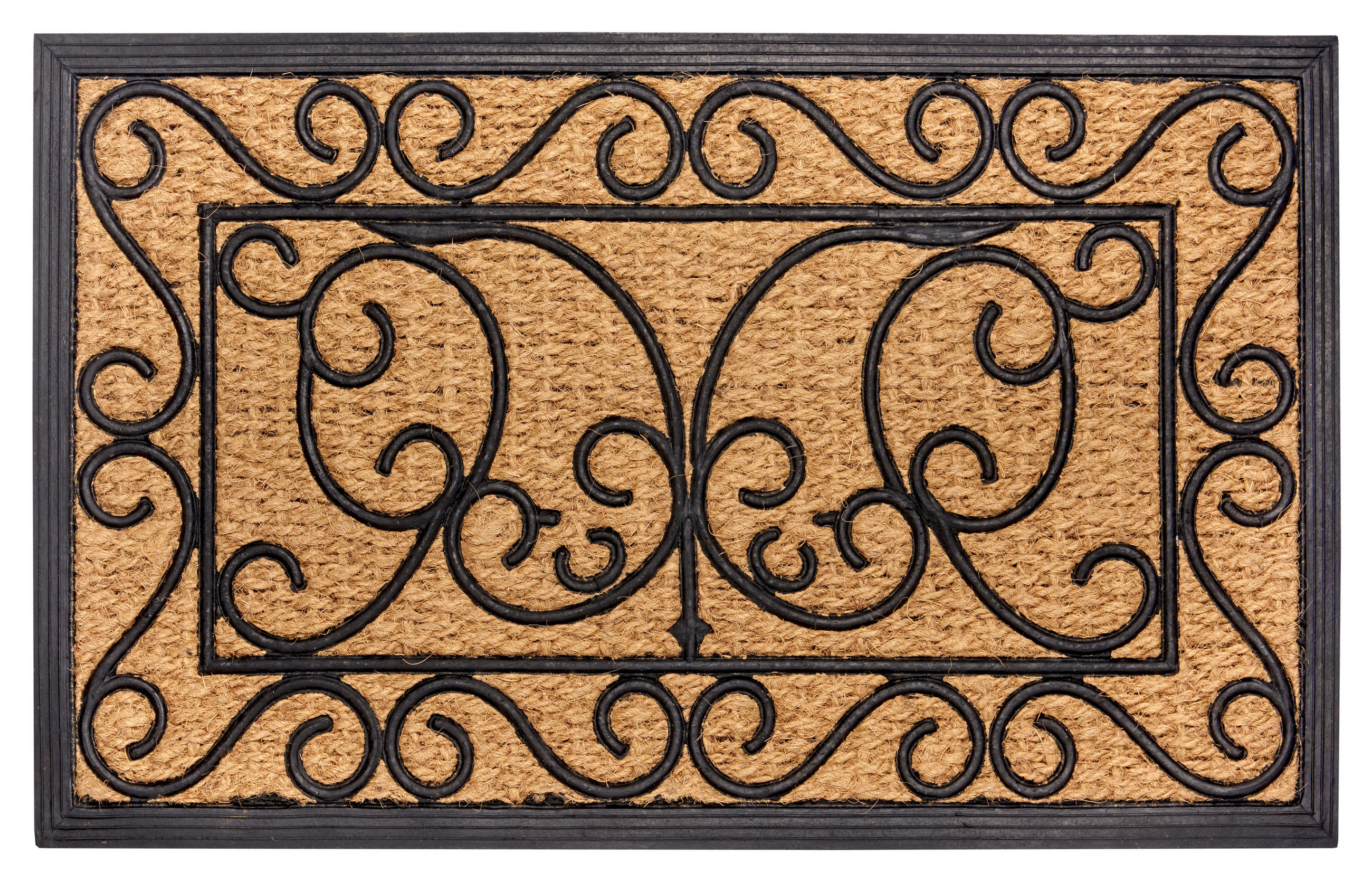 KOKOSMATTE  45/75 cm  Schwarz, Hellbraun  - Hellbraun/Schwarz, Basics, Naturmaterialien/Kunststoff (45/75cm)
