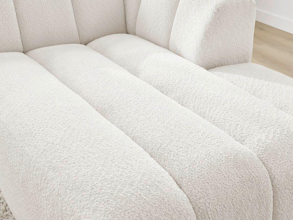 SOFAELEMENT ANNECY Bouclé Weiß  - Schwarz/Weiß, MODERN, Kunststoff/Textil (120/72/170cm)