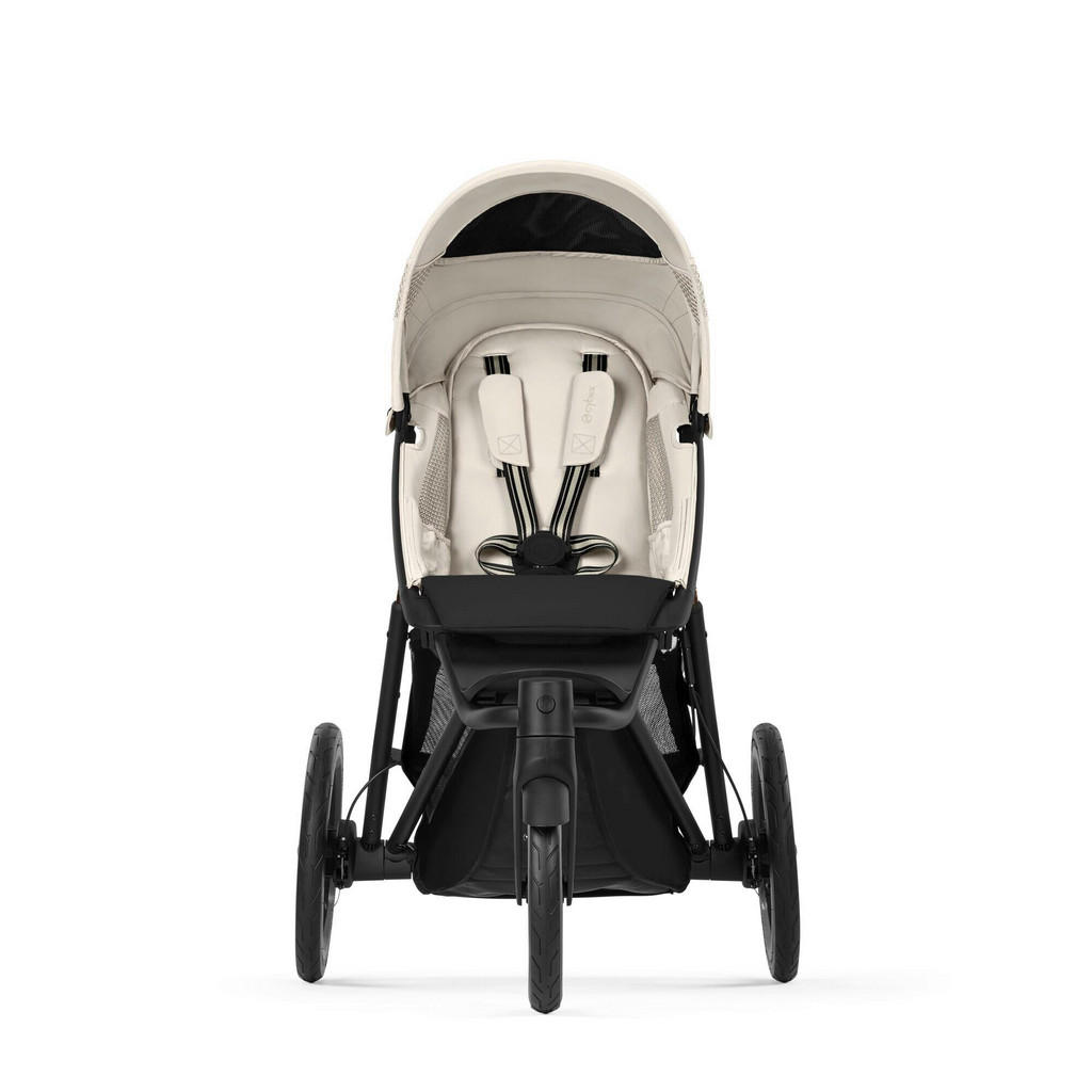 Thumbnail - cybex Gold Jogger Avi Spin, Creme, Textil, 68.5x113x118.5 cm, Feststellbremse, Fußstütze abklappbar, Federung, Verdeckun...