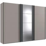 SCHWEBETÜRENSCHRANK  in Graphitfarben, Sahara  - Schwarz/Graphitfarben, KONVENTIONELL, Glas/Holzwerkstoff (313/236/64cm) - Carryhome