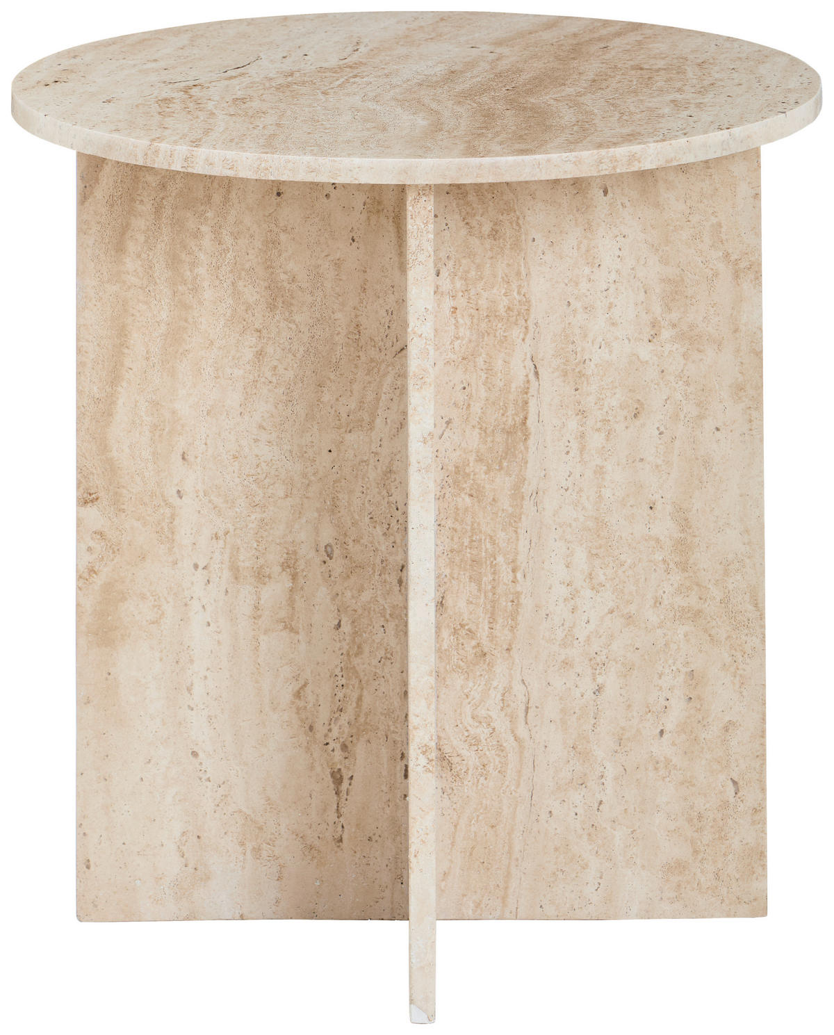 COUCHTISCH 50/50/50 cm rund Beige  - Beige, Design, Stein (50/50/50cm) - Livetastic
