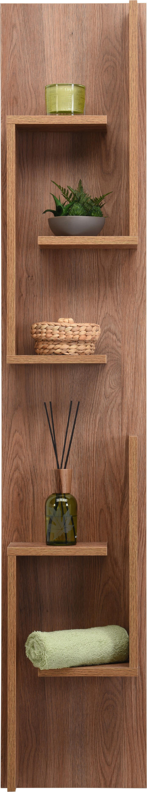 BADEZIMMERREGAL 30/160/15 cm  - Eichefarben, KONVENTIONELL, Holzwerkstoff (30/160/15cm) - Novel