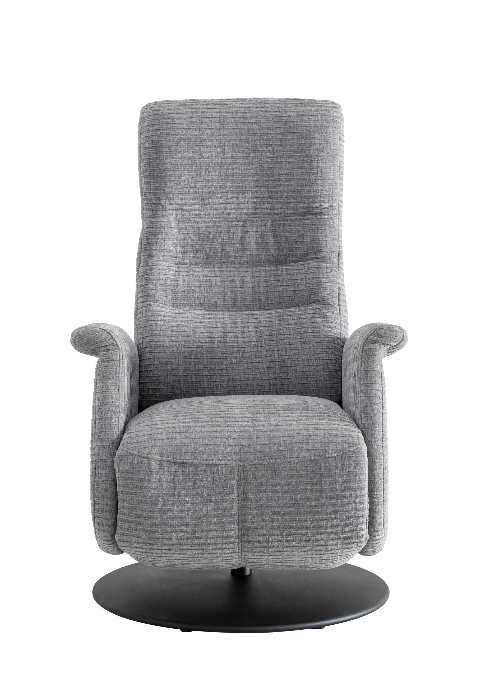 RELAXSESSEL in Textil Grau  - Schwarz/Grau, Modern, Textil/Metall (72/118/85-165cm) - Livetastic