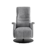 RELAXSESSEL in Textil Grau  - Schwarz/Grau, Modern, Textil/Metall (72/118/85-165cm) - Livetastic