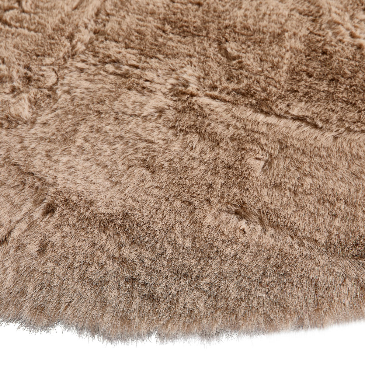 HOCHFLORTEPPICH 120 cm Sandfarben rund  - Sandfarben, Design, Textil (120cm) - Novel