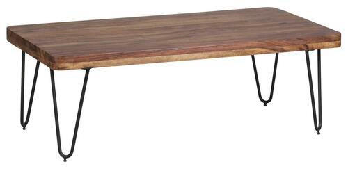 COUCHTISCH Sheesham massiv 115/60/40 cm rechteckig Sheeshamfarben - Sheeshamfarben/Schwarz, Design, Holz/Metall (115/60/40cm) - MID.YOU