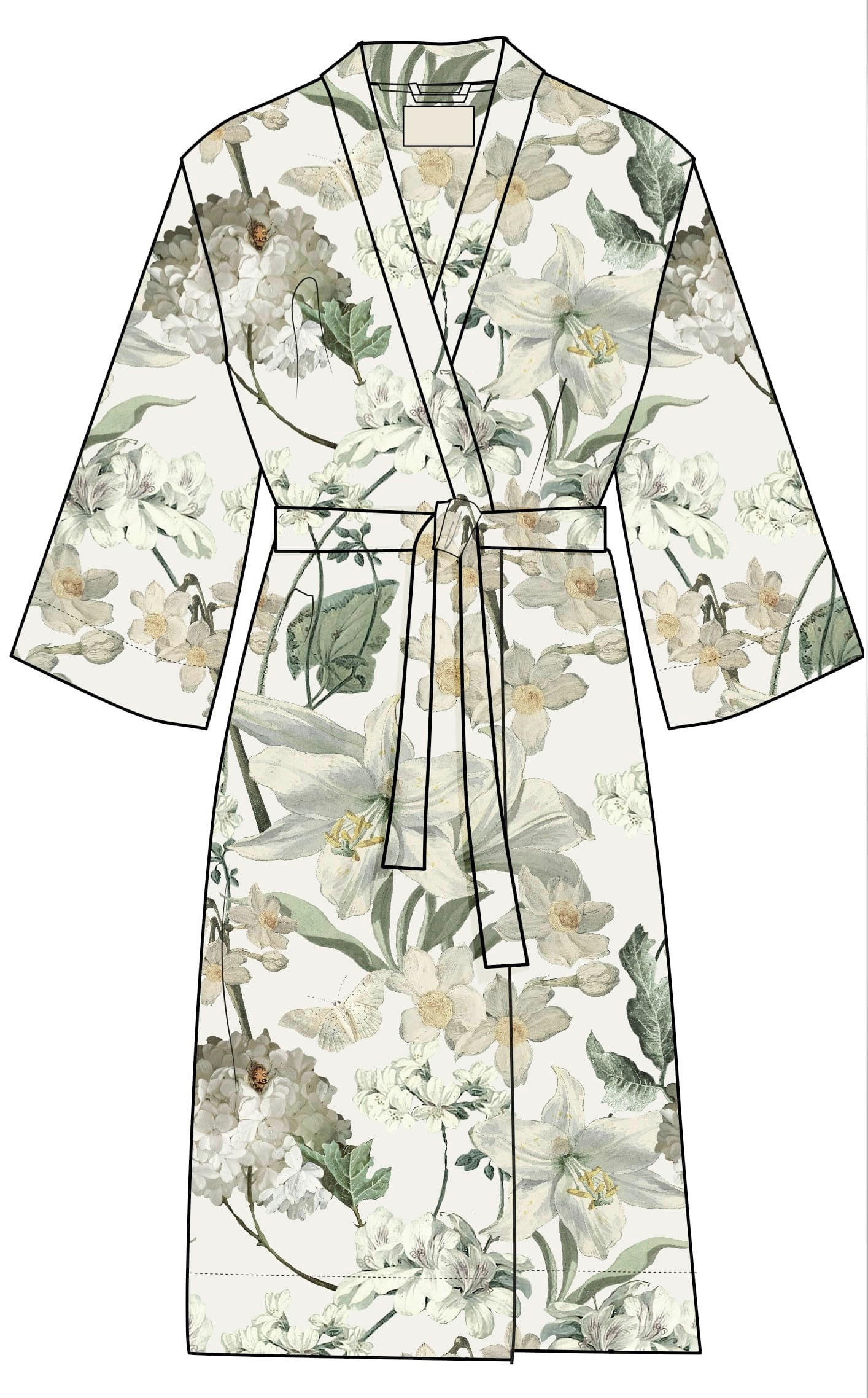 KIMONO  - Weiß, KONVENTIONELL, Textil (Lnull) - Essenza