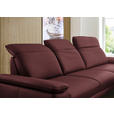 ECKSOFA in Echtleder Brombeere  - Brombeere/Schwarz, Design, Leder/Metall (332/193cm) - Dieter Knoll