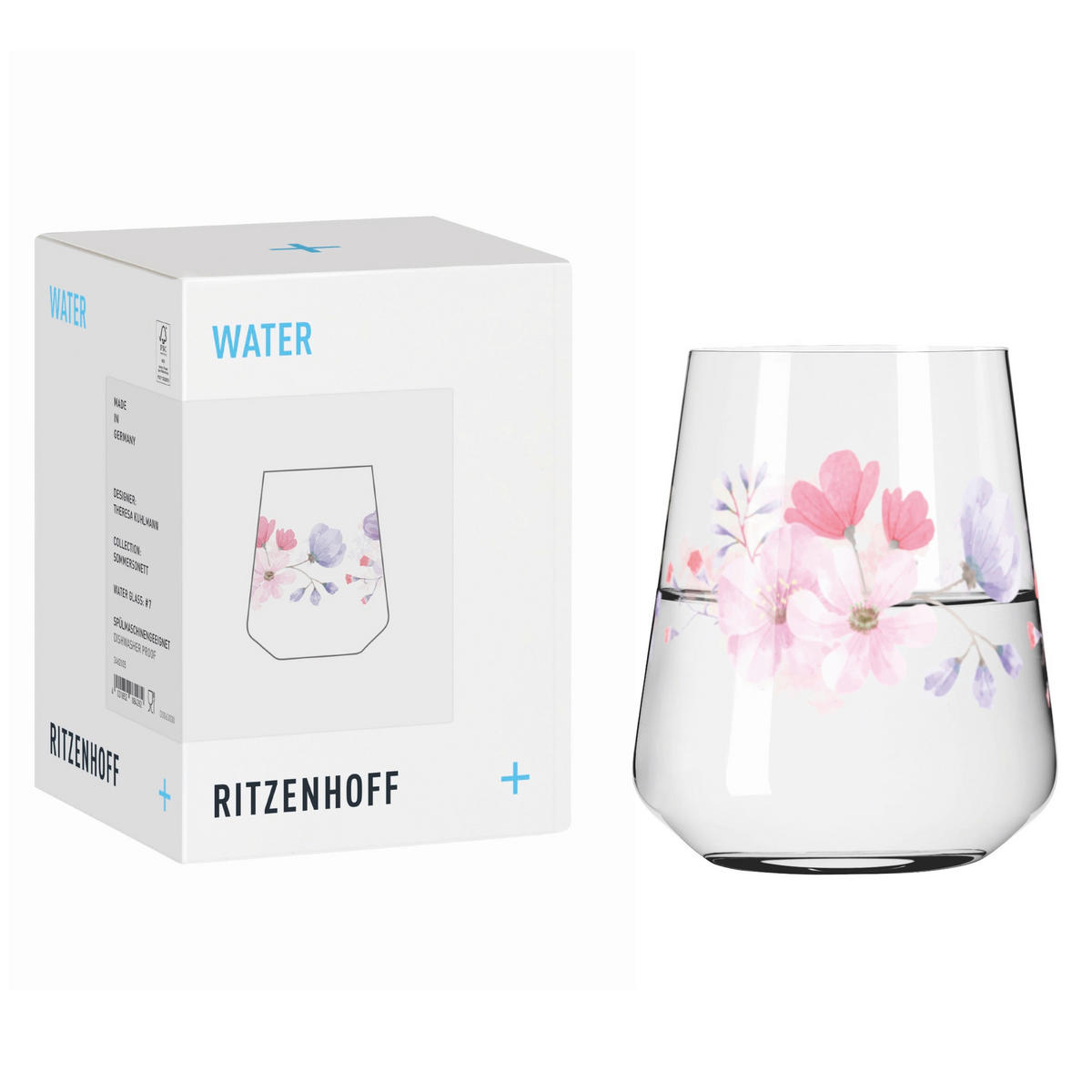 GLÄSERSET Sommersonett  - Pink/Transparent, Design, Glas (9.3/11.0cm) - Ritzenhoff
