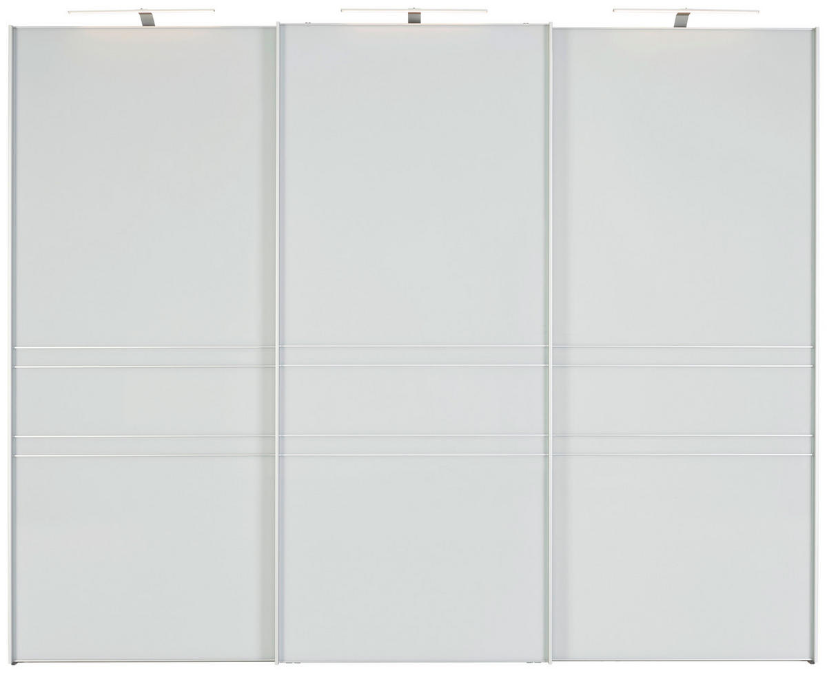 SCHWEBETÜRENSCHRANK in Hellgrau, Anthrazit  - Anthrazit/Hellgrau, Konventionell, Glas/Holzwerkstoff (249/222/68cm) - Moderano