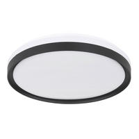 LED-DECKENLEUCHTE 39/39/8 cm  - Opal/Schwarz, Design, Kunststoff/Metall (39/39/8cm) - Globo