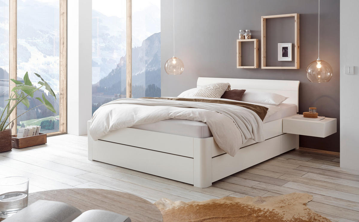 STAURAUMBETT 140/200 cm  in Weiß  - Weiß, Design, Holzwerkstoff (140/200cm) - Hasena