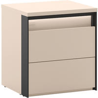 NACHTSCHRANK 45/50/40 cm  - Beige/Schwarz, MODERN, Holzwerkstoff (45/50/40cm) - Voleo