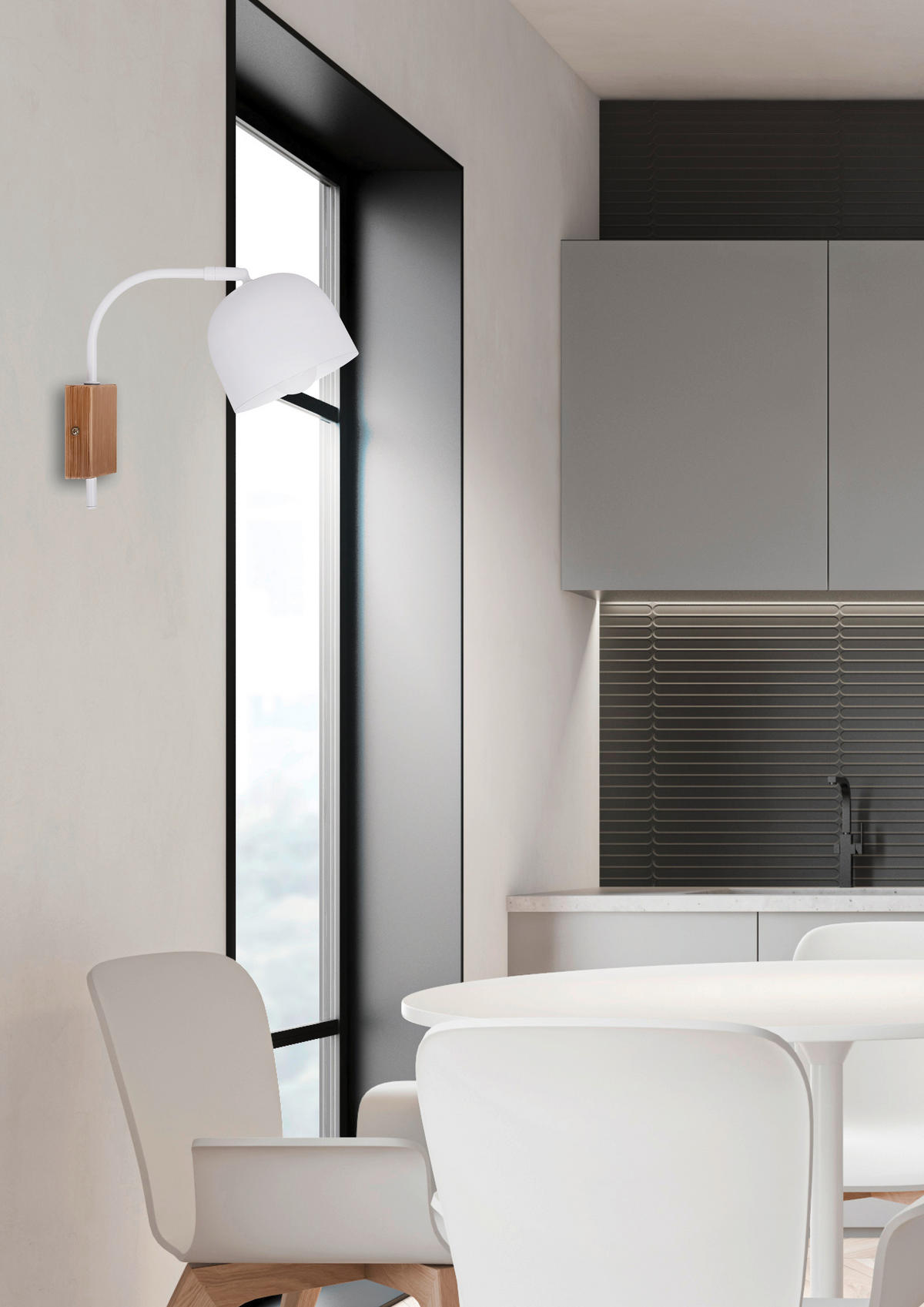 VÄGGLAMPA 12/27/22 cm   - vit, Basics, metall (12/27/22cm)