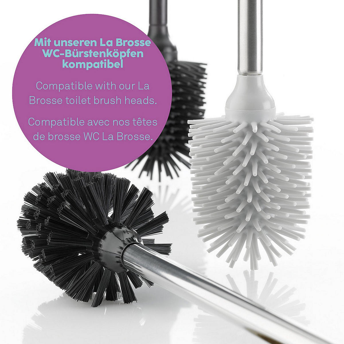 WC-BÜRSTENGARNITUR - Weiß, Basics, Kunststoff (10/43cm) - Kela