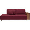 SCHLAFSOFA in Textil Rot  - Rot/Nussbaumfarben, Natur, Holz/Textil (228/90/100cm) - Joka